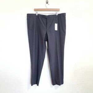 Zanella Parker Wool Stretch Trouser Sz 44 Flat Front Made in Italy $398